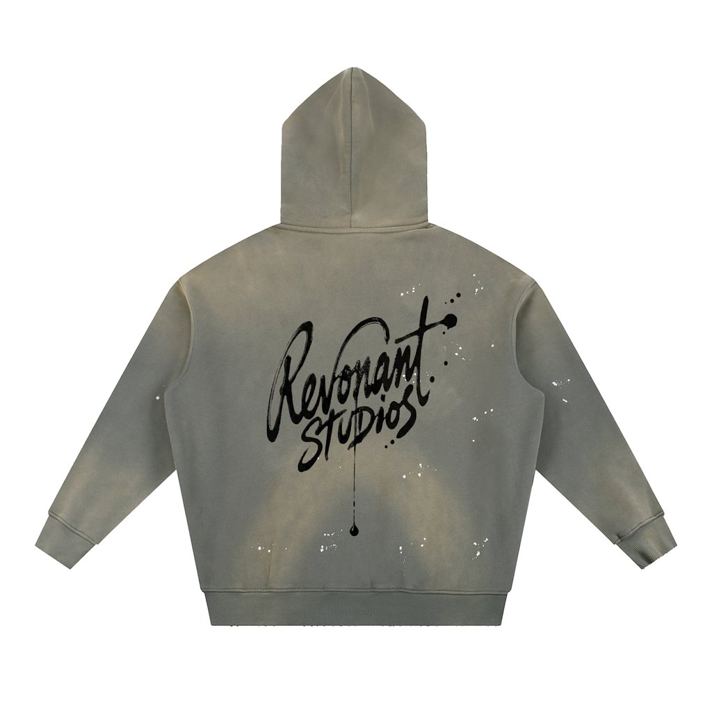 Paint Splatter Faded Vintage Revonant Studios Hoodie