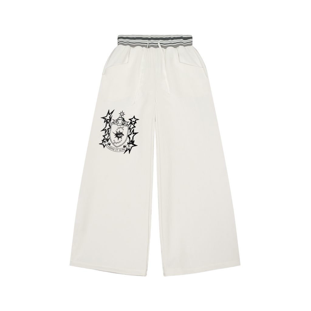 Striped Waist Wide Leg Pants