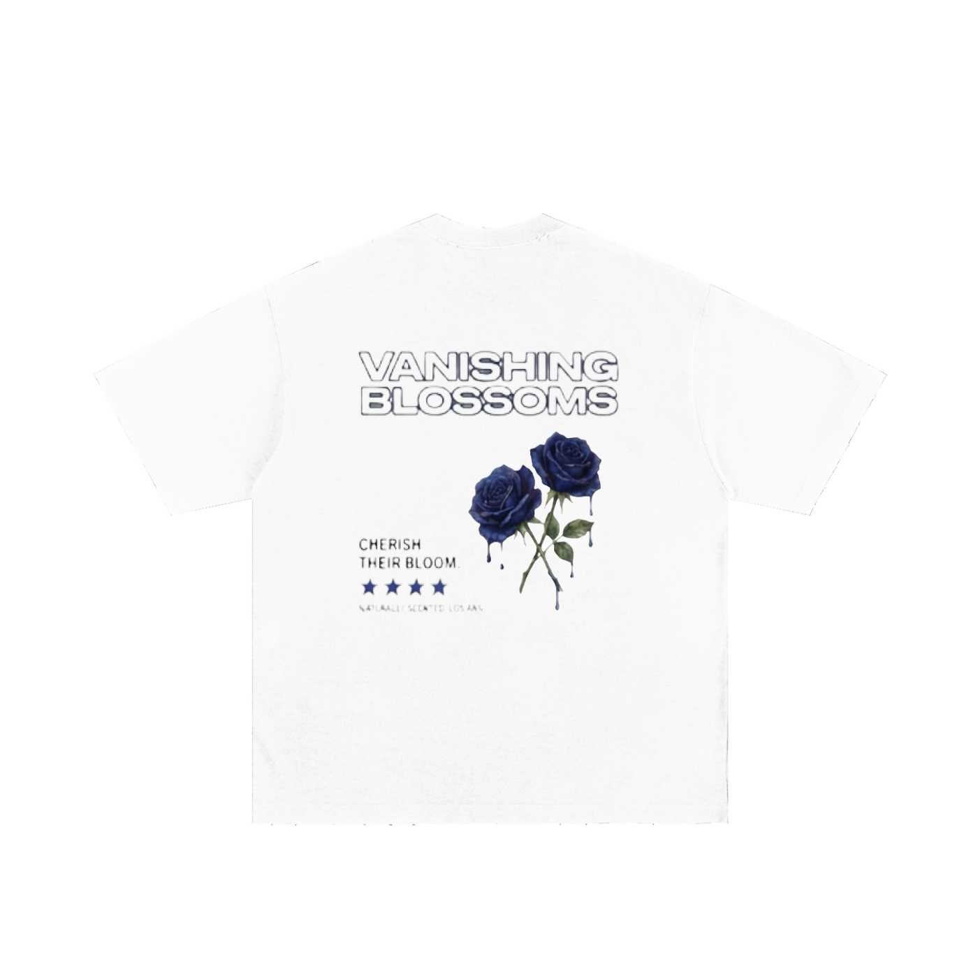 Flower Tee Vintage White Hand Frayed