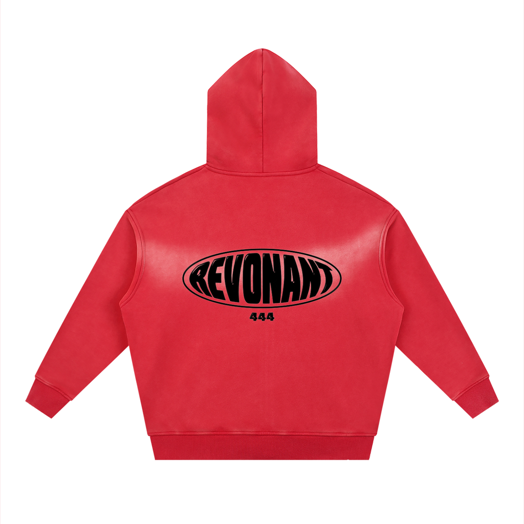 Sunfade Two-way Zipper Boxy Fleece Hoodie