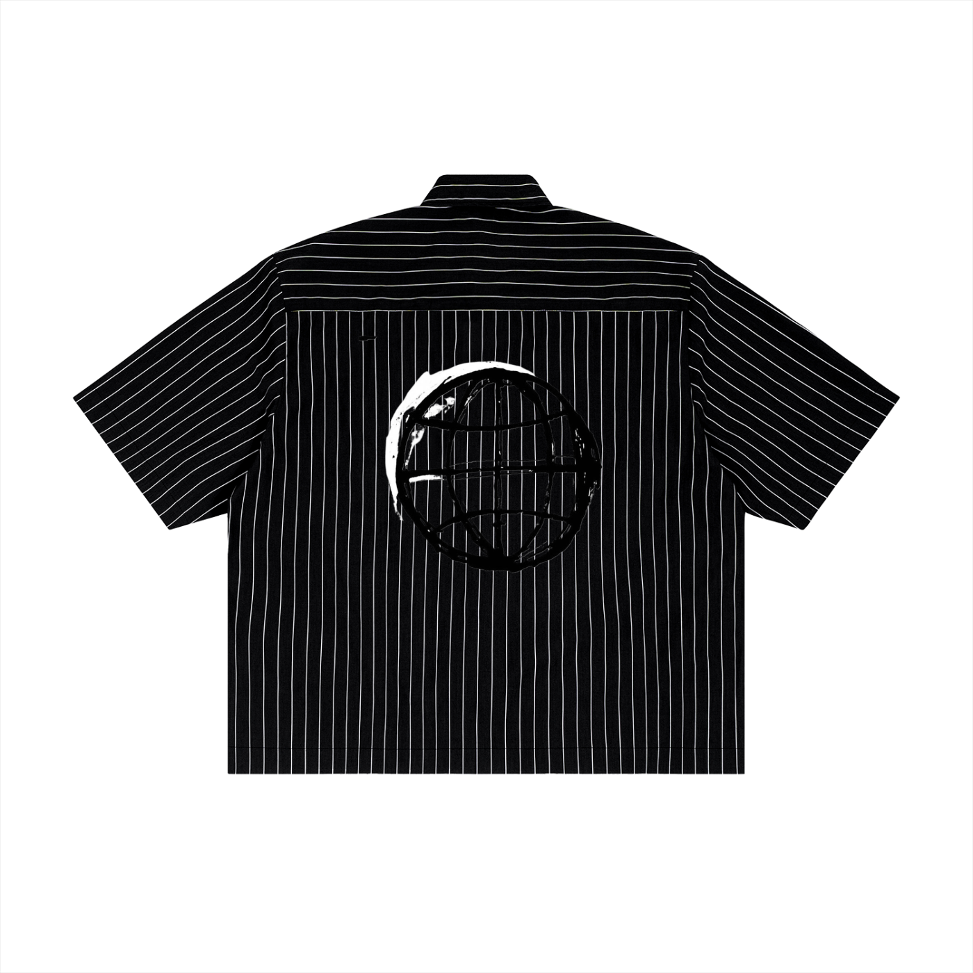 Unisex Striped Boxy Button-Up Shirt