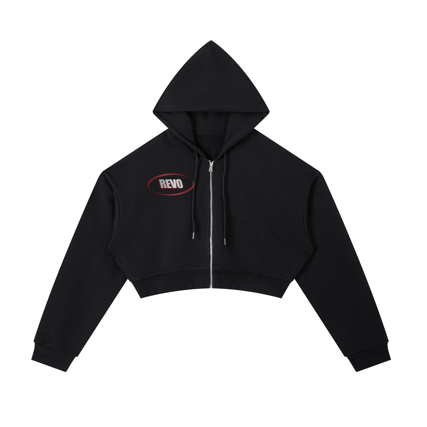 Women's Cropped Zip-Up Hoodie