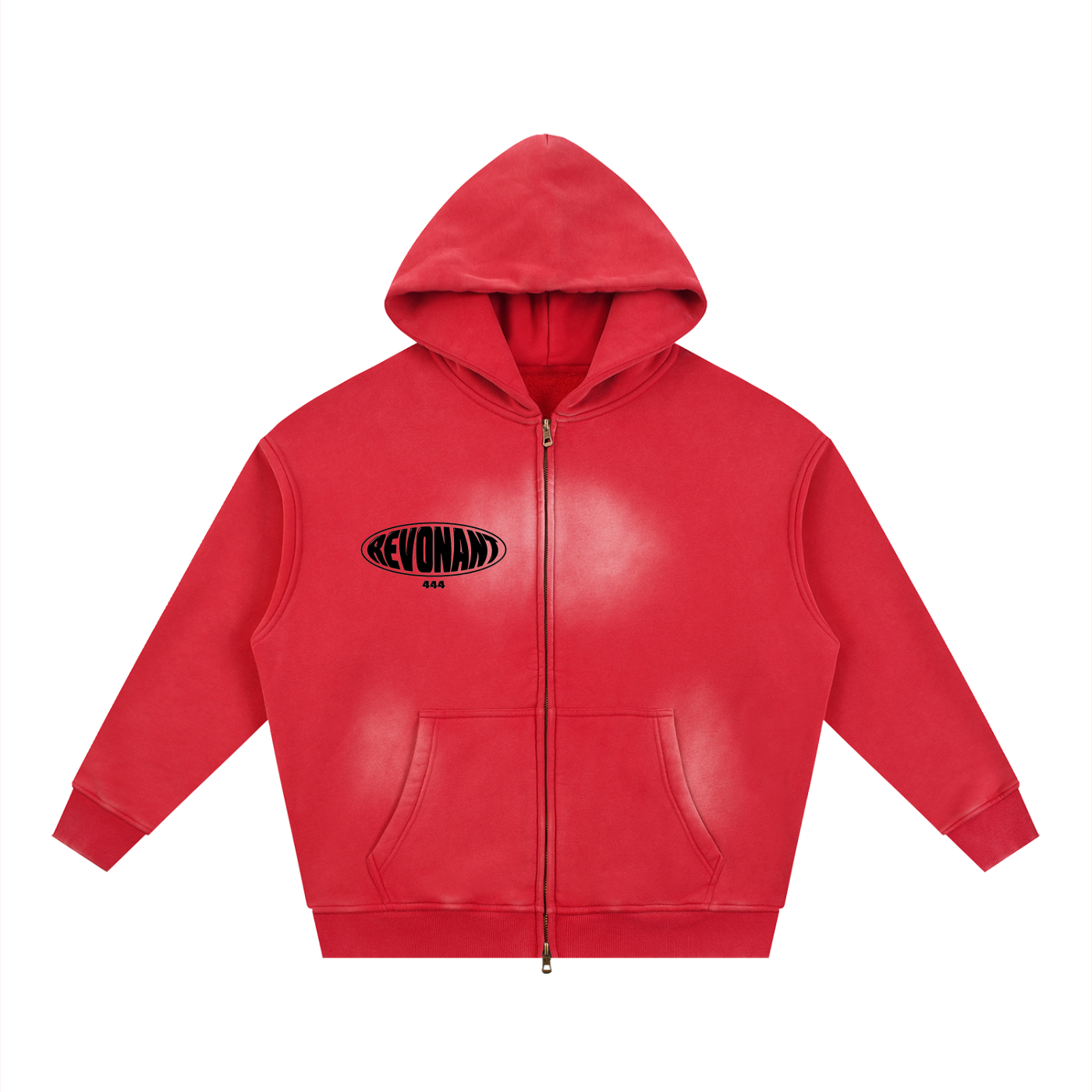 Sunfade Two-way Zipper Boxy Fleece Hoodie
