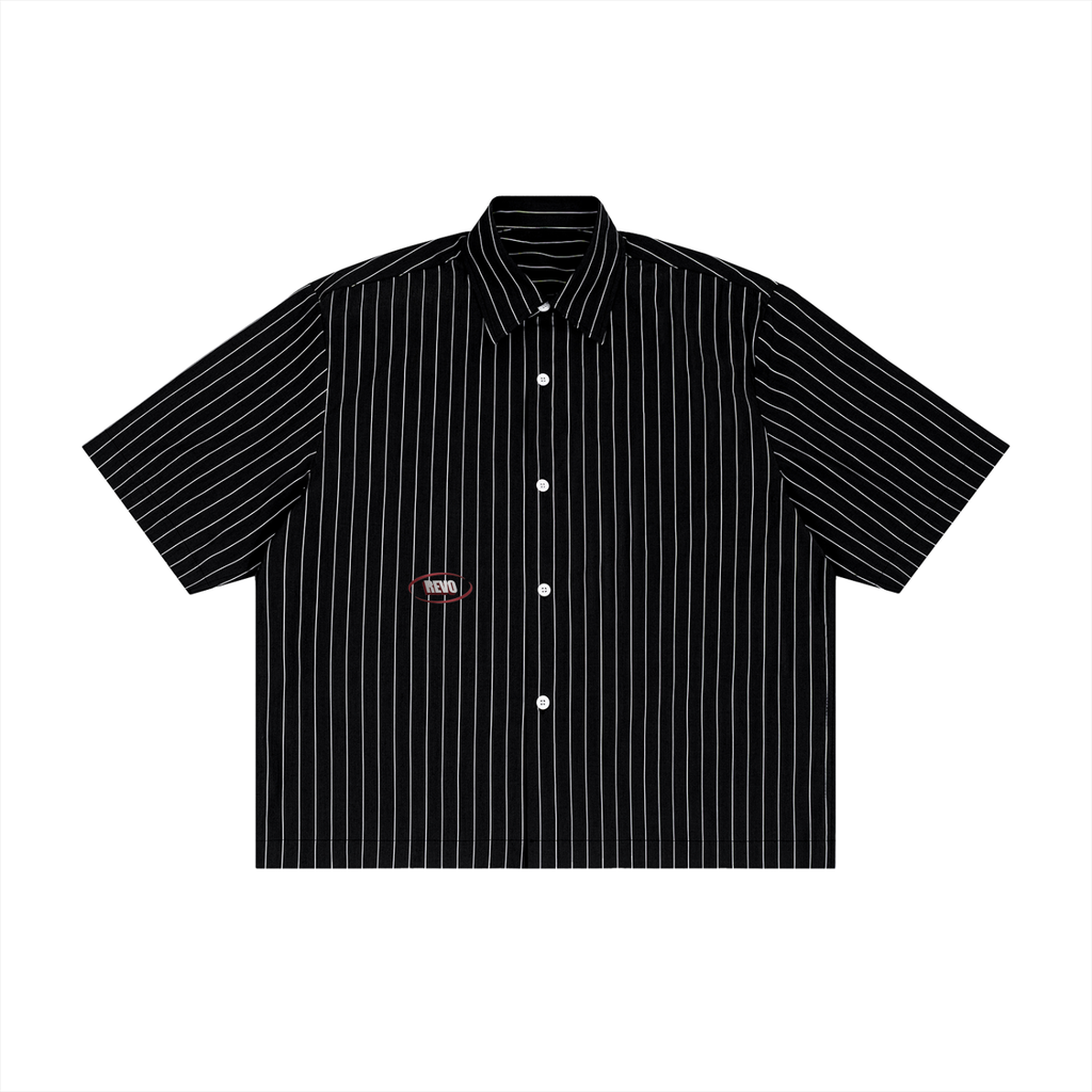 Unisex Striped Boxy Button-Up Shirt