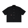 Unisex Striped Boxy Button-Up Shirt