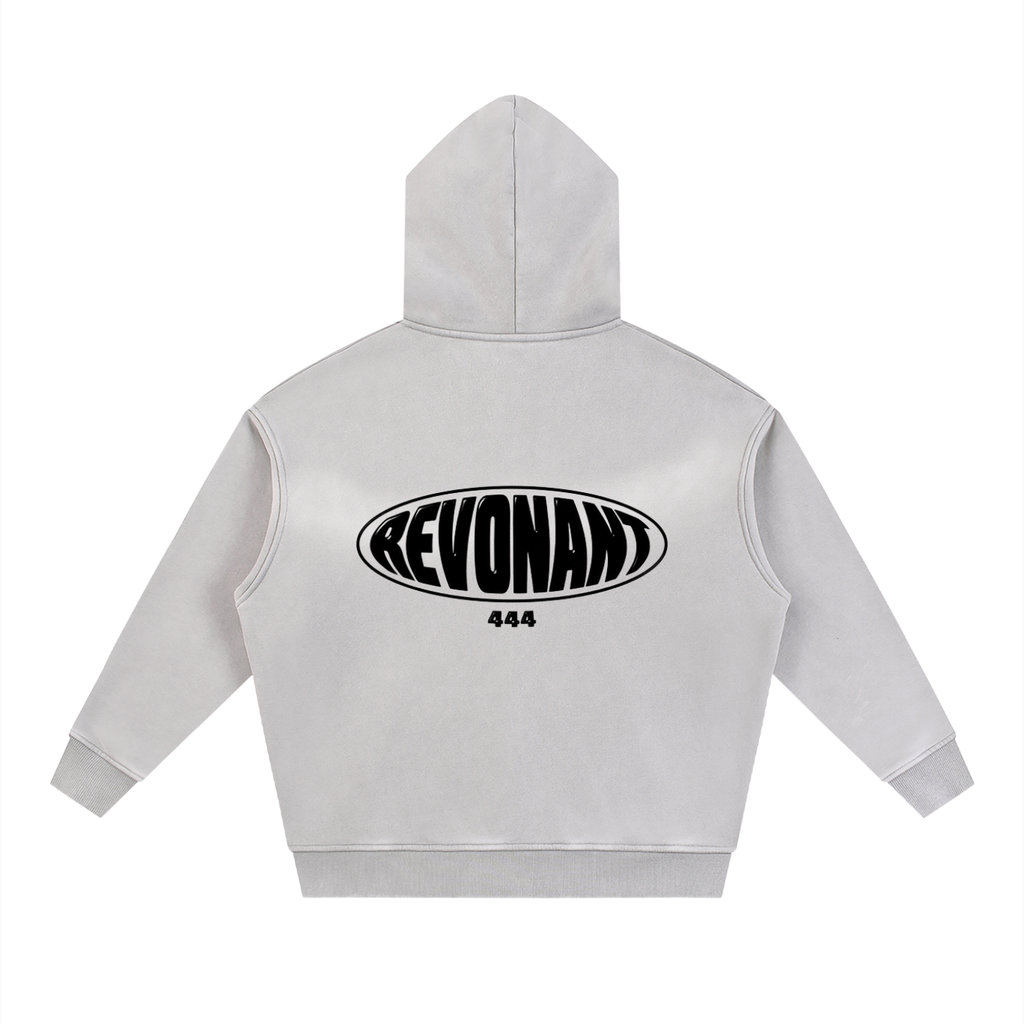 Sunfade Two-way Zipper Boxy Fleece Hoodie