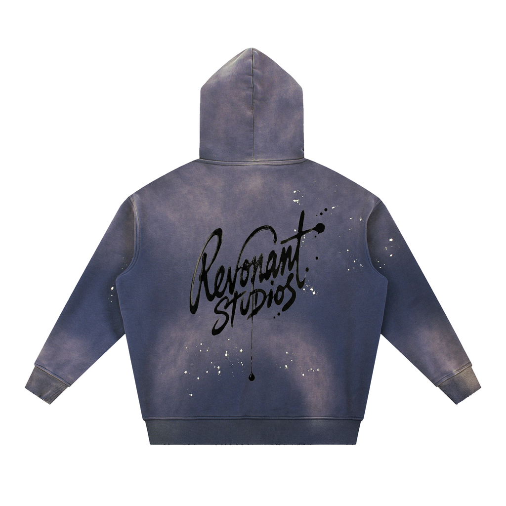 Paint Splatter Faded Vintage Revonant Studios Hoodie