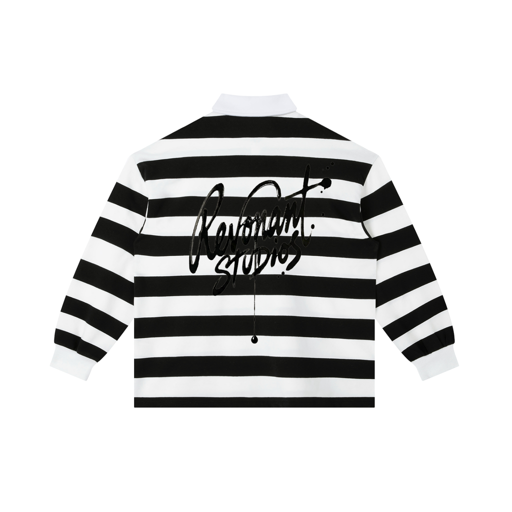 Color Block Stripe Polo Shirt