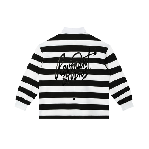 Color Block Stripe Polo Shirt