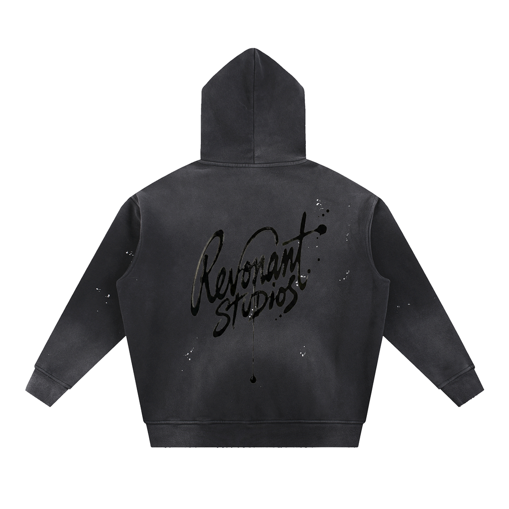 Paint Splatter Faded Vintage Revonant Studios Hoodie