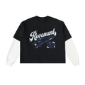 Double Layer Contrast Baseball Long Sleeve T-Shirt