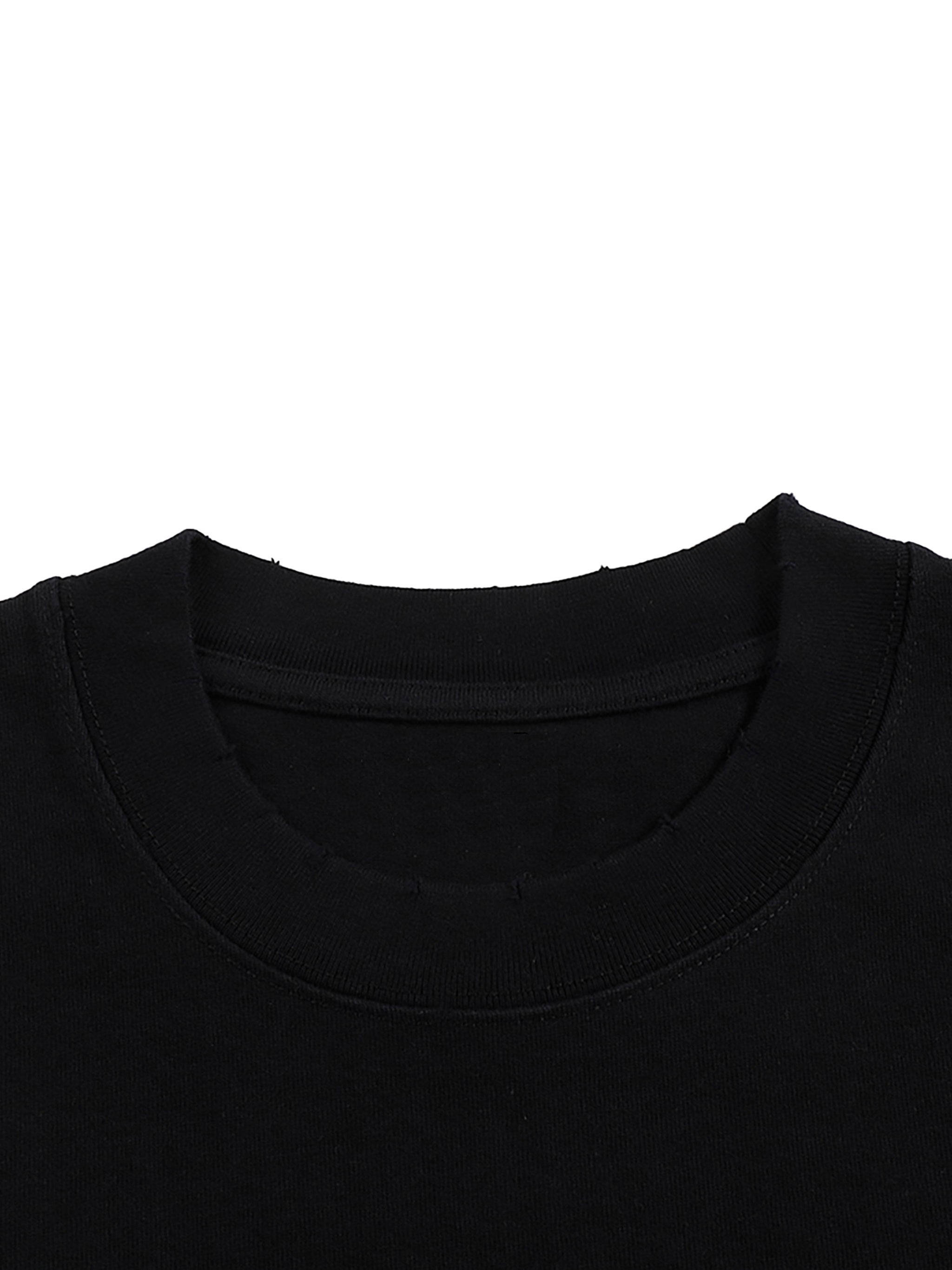Flower Tee Vintage White Hand Frayed