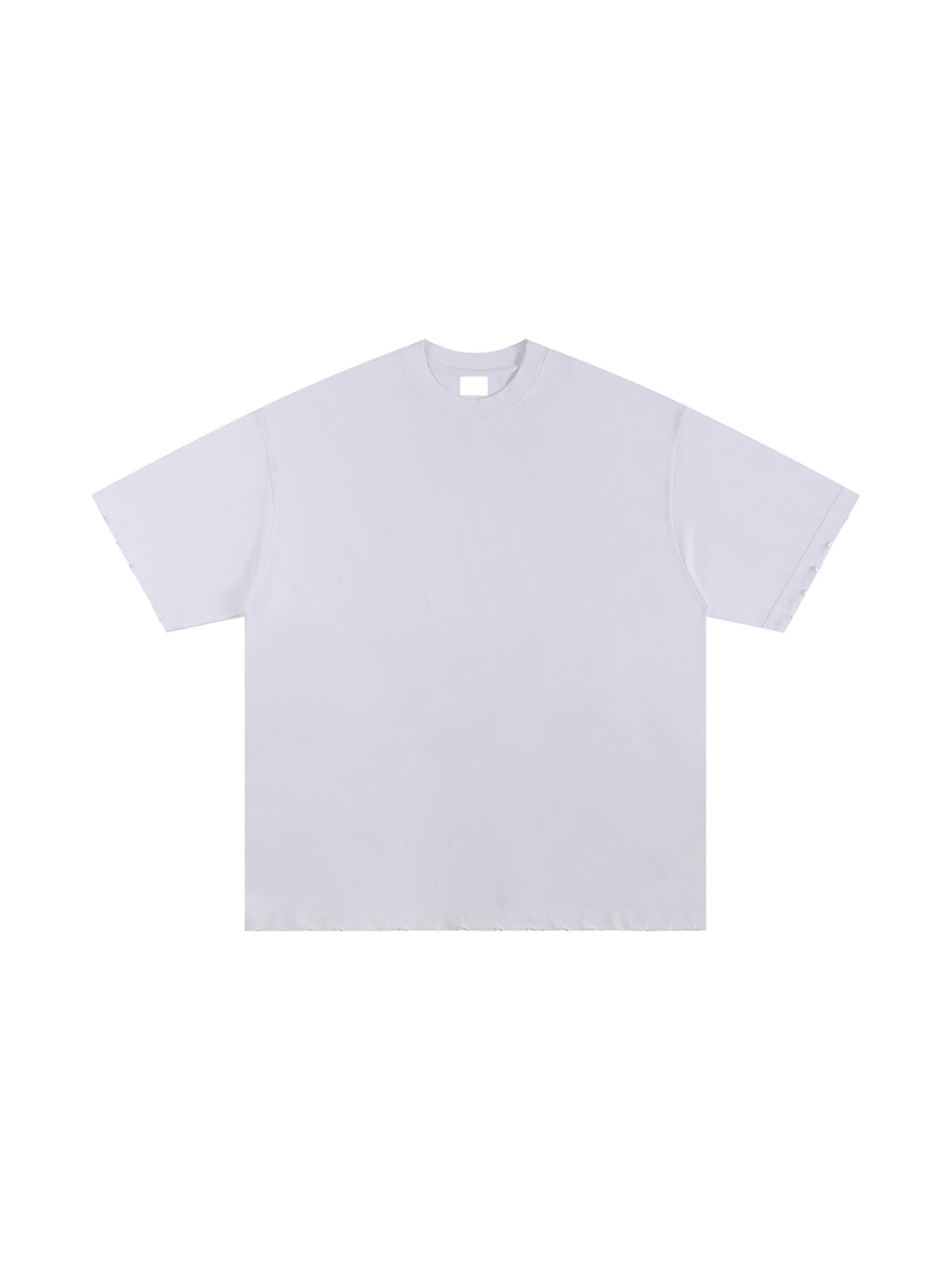 Flower Tee Vintage White Hand Frayed