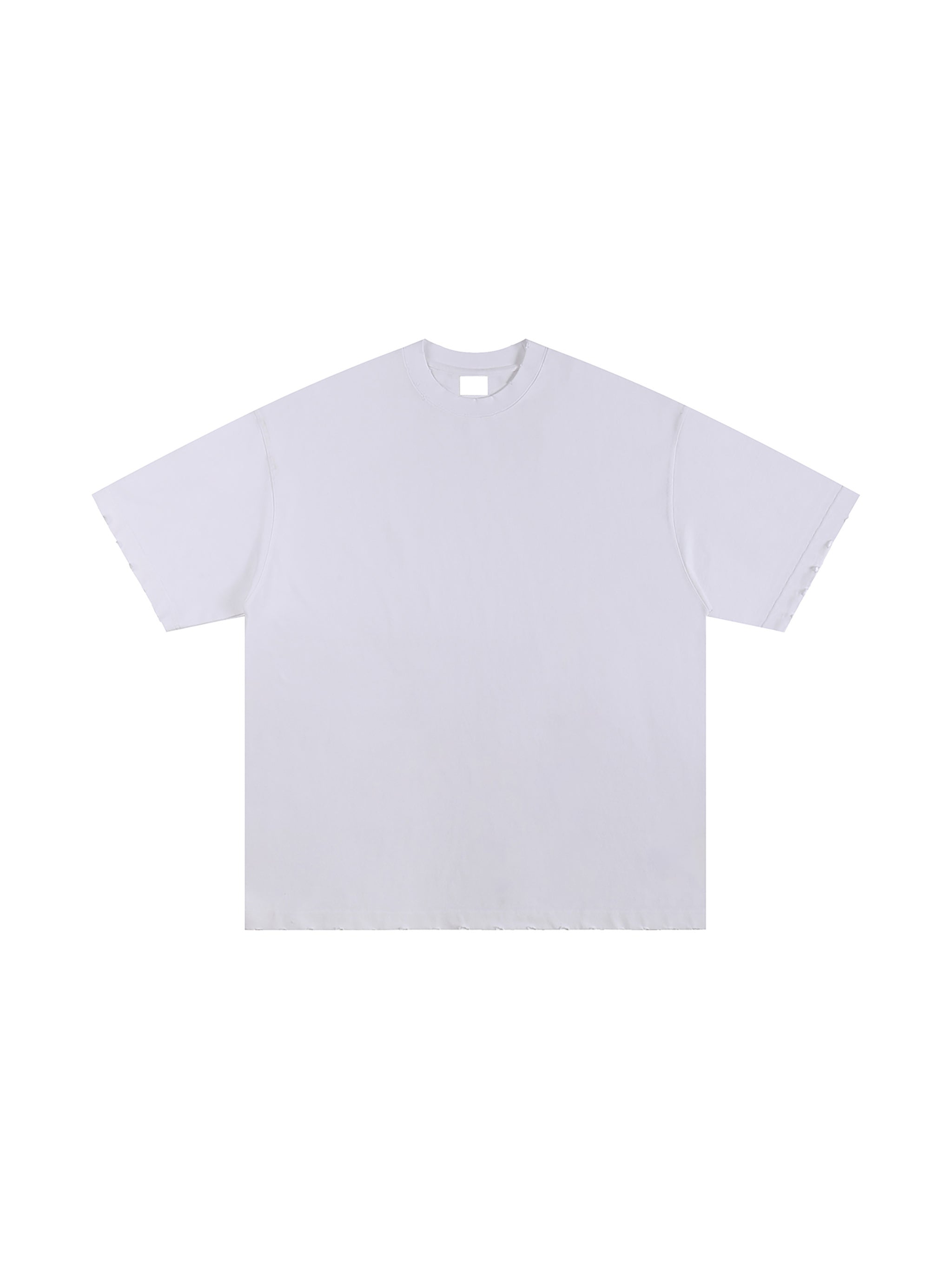 Flower Tee Vintage White Hand Frayed